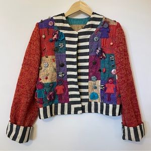 Crystal Handwovens OOAK Beaded Embellished Jacket XS.  ATTENTION TEACHERS